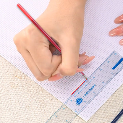 100pcs 0.5mm Cross Stitch Water Soluble Ink Pen Refill School Office Supply(Red)