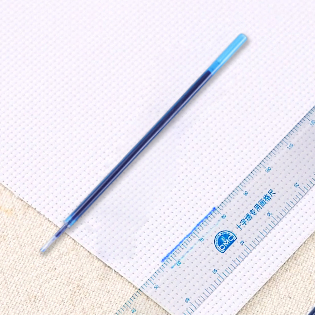 100pcs 0.5mm Cross Stitch Water Soluble Ink Pen Refill Office Supply (Blue)