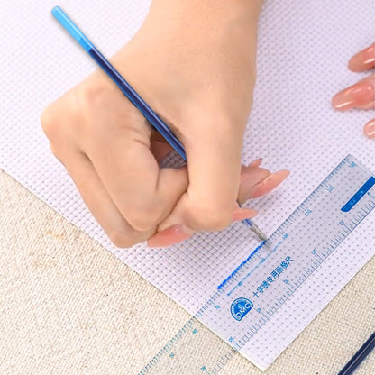 100pcs 0.5mm Cross Stitch Water Soluble Ink Pen Refill Office Supply (Blue)