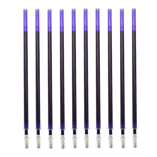 100pcs 0.5mm Cross Stitch Water Soluble Ink Pen Refill Office Supply (Purple)