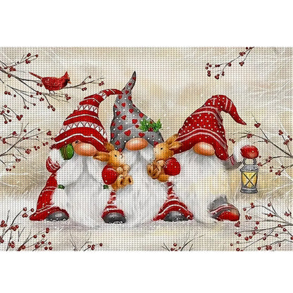 Christmas Gnome - 11CT Stamped Cross Stitch 60*45CM