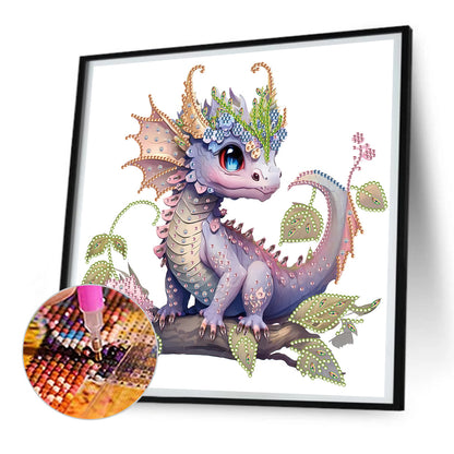Purple Dragon - Special Shaped Drill Diamond Painting 30*30CM