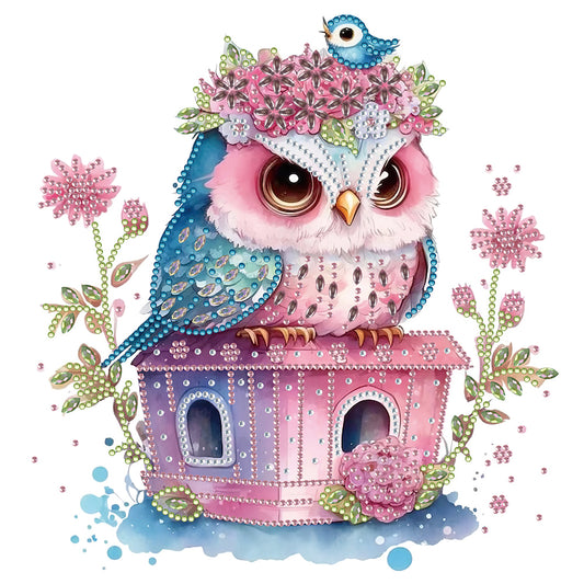 Serious Owl - Special Shaped Drill Diamond Painting 30*30CM