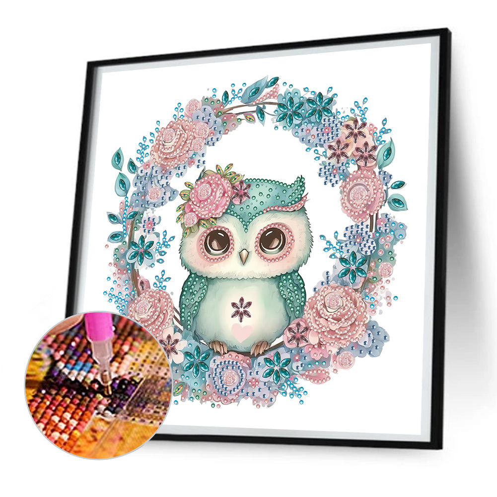 Garland Owl - Special Shaped Drill Diamond Painting 30*30CM