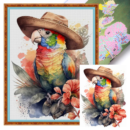 Parrot - 11CT Stamped Cross Stitch 40*56CM