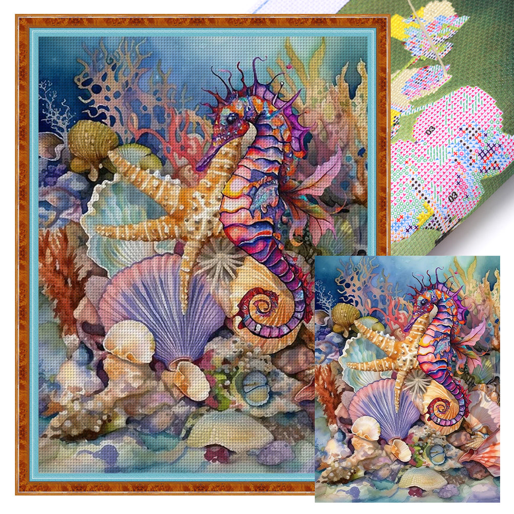 The Underwater World - 11CT Stamped Cross Stitch 40*56CM