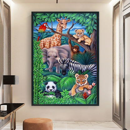 Animal World - 11CT Stamped Cross Stitch 40*60CM