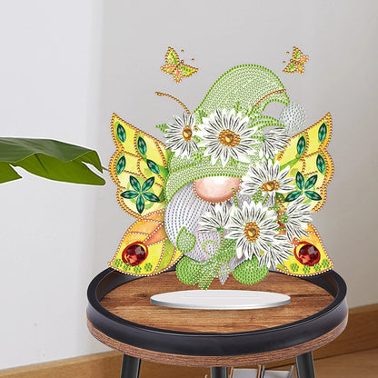 Butterfly Gnome Diamond Painting Desktop Ornaments Kit for Office Desktop Decor