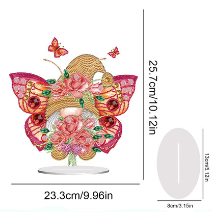 Butterfly Gnome Diamond Painting Desktop Ornaments Kit for Office Desktop Decor