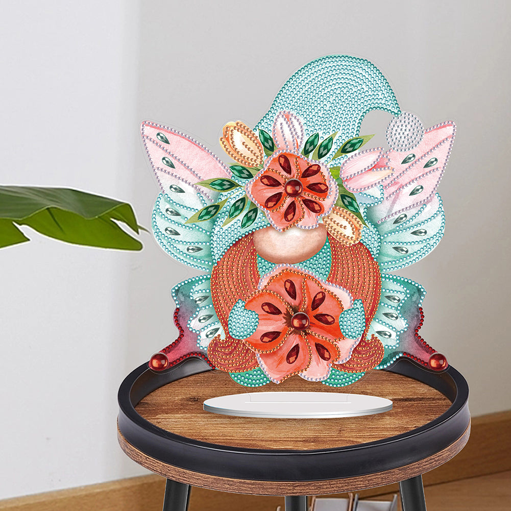 Butterfly Gnome Diamond Painting Desktop Ornaments Kit for Office Desktop Decor