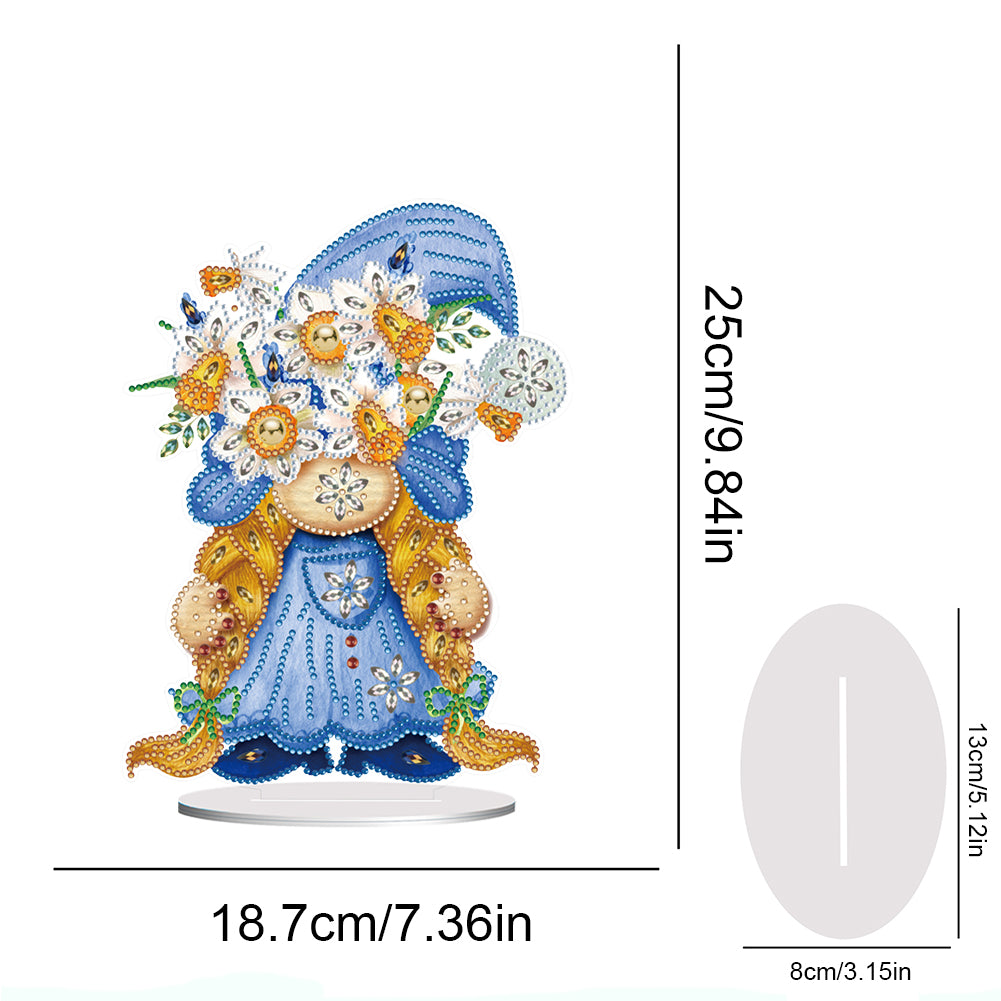 Garden Gnome DIY Diamond Painting Desktop Ornaments Kit for Office Desktop Decor