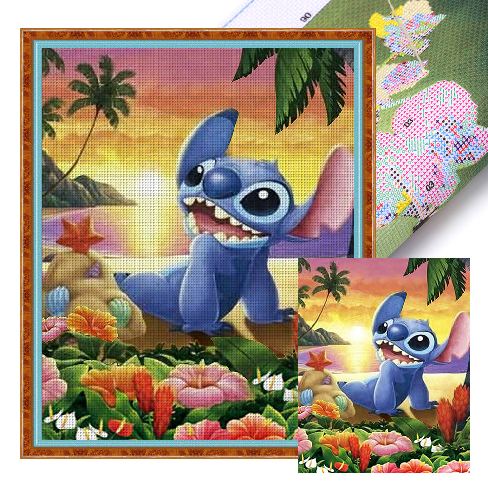 Cartoon - 11CT Stamped Cross Stitch 40*50CM