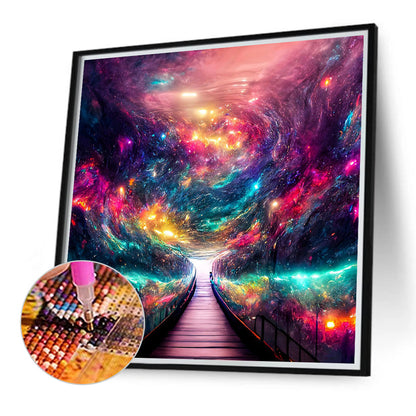 Rainbow Single Bridge - Full Round Drill Diamond Painting 40*40CM