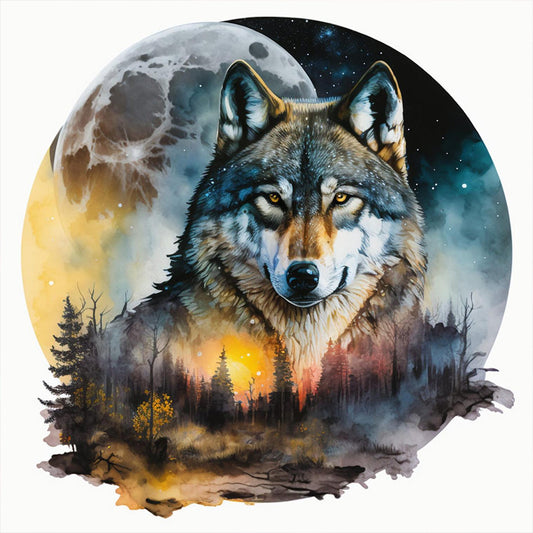 Wolf - Full Round Drill Diamond Painting 40*40CM