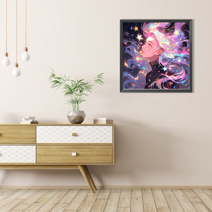 Starlight Girl - Full AB Round Drill Diamond Painting 40*40CM