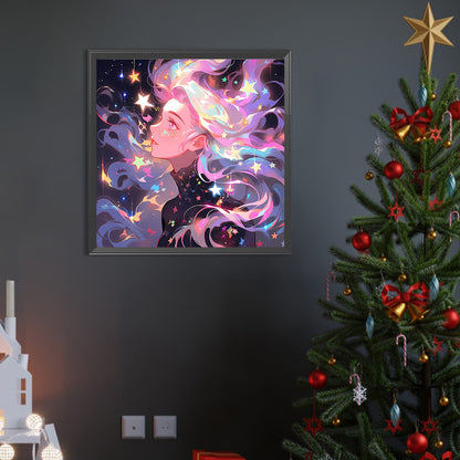 Starlight Girl - Full AB Round Drill Diamond Painting 40*40CM