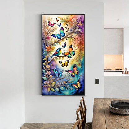 Flying Butterflies - Full Round Drill Diamond Painting 40*70CM