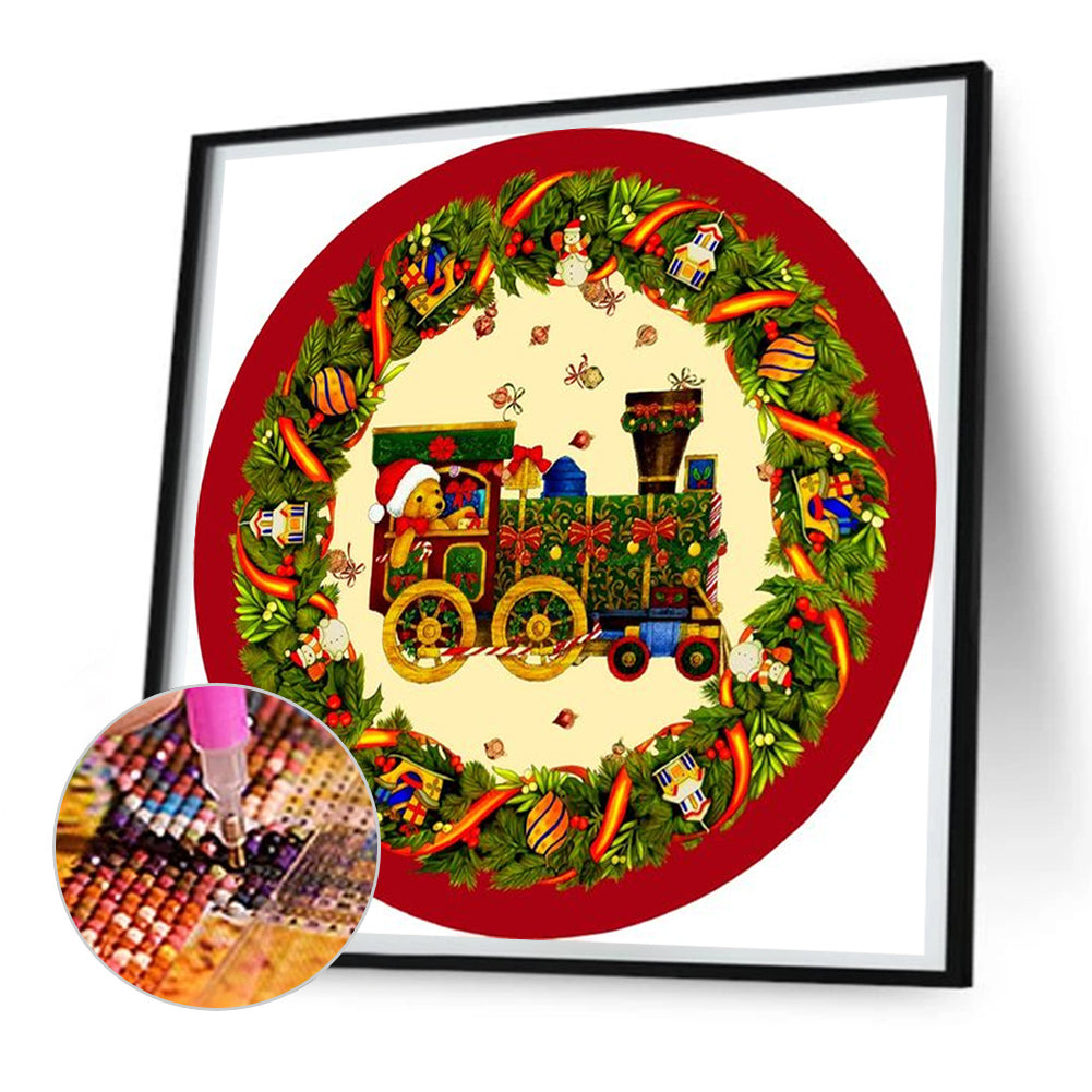 Christmas Wreath - Full Round Drill Diamond Painting 30*30CM