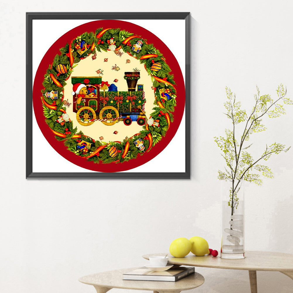 Christmas Wreath - Full Round Drill Diamond Painting 30*30CM