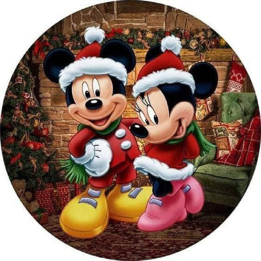 Christmas Mickey Mouse - Full Round Drill Diamond Painting 30*30CM