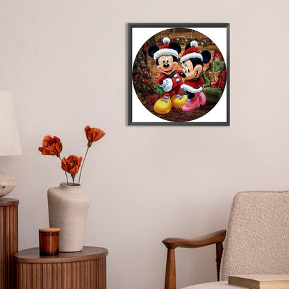 Christmas Mickey Mouse - Full Round Drill Diamond Painting 30*30CM