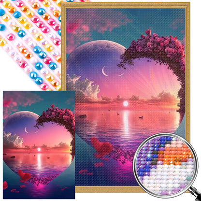 Love Dream Rose Sea - Full AB Round Drill Diamond Painting 40*60CM