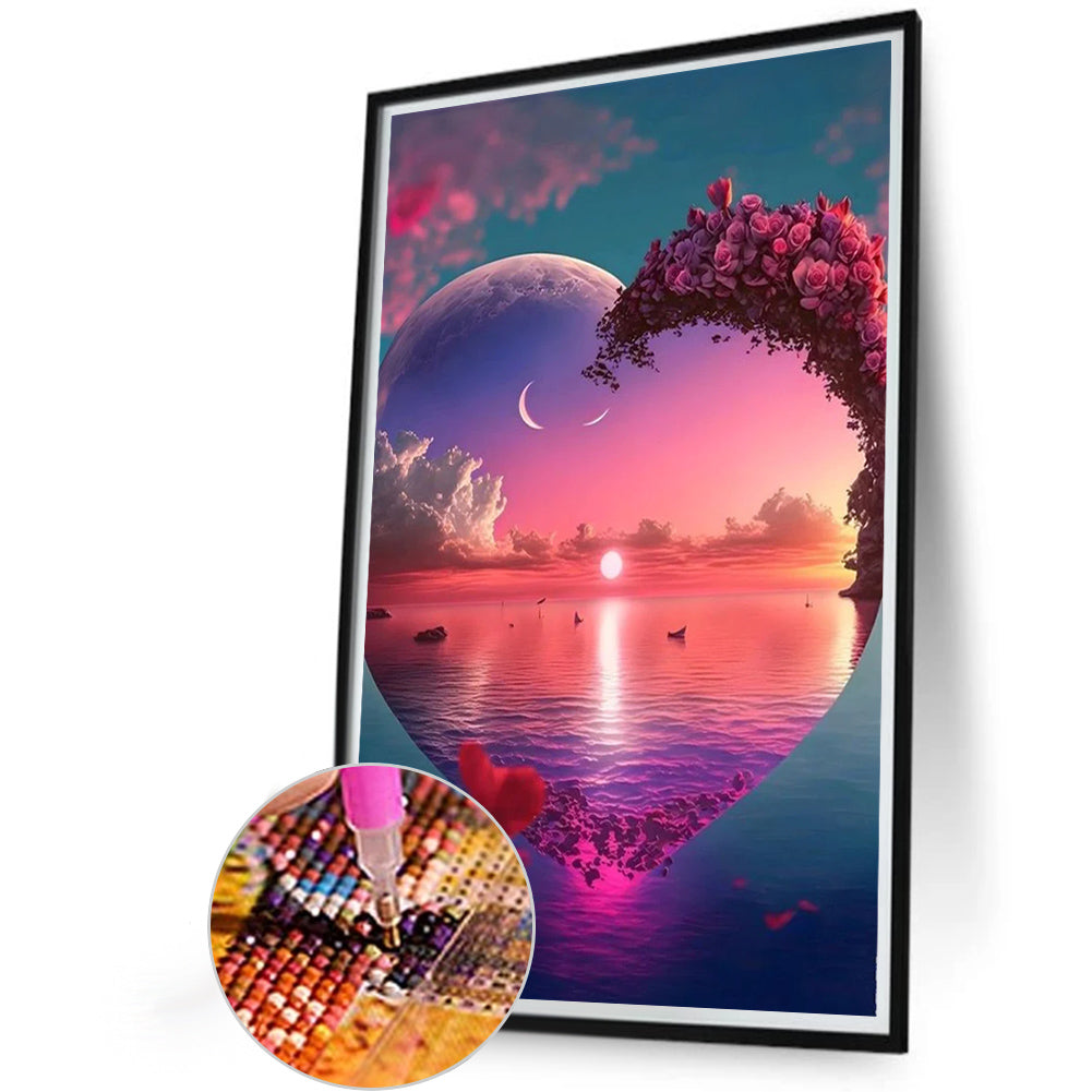 Love Dream Rose Sea - Full AB Round Drill Diamond Painting 40*60CM