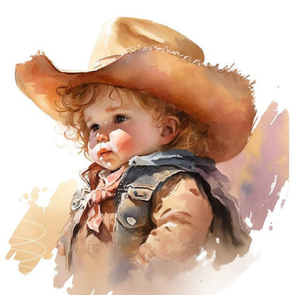 Cowboy Boy - 11CT Stamped Cross Stitch 40*40CM