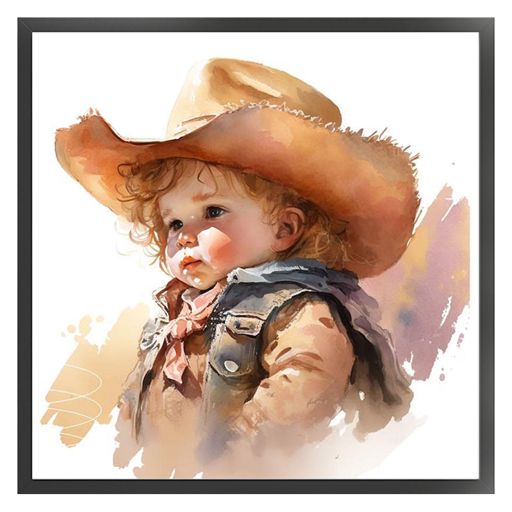 Cowboy Boy - 11CT Stamped Cross Stitch 40*40CM