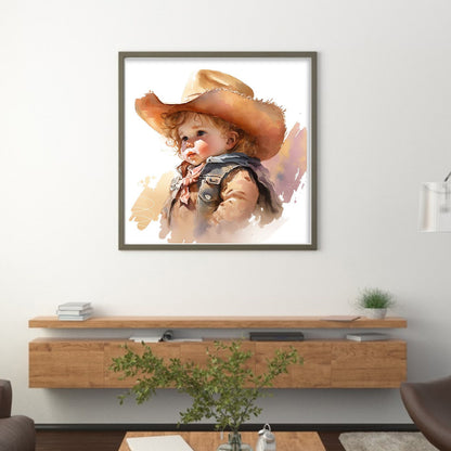 Cowboy Boy - 11CT Stamped Cross Stitch 40*40CM