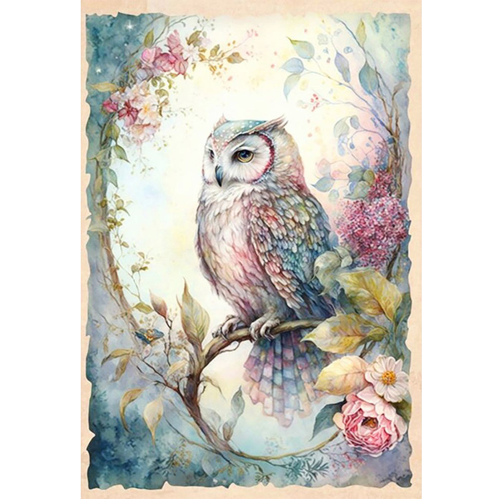 Retro Poster - Owl - 11CT Stamped Cross Stitch 40*60CM