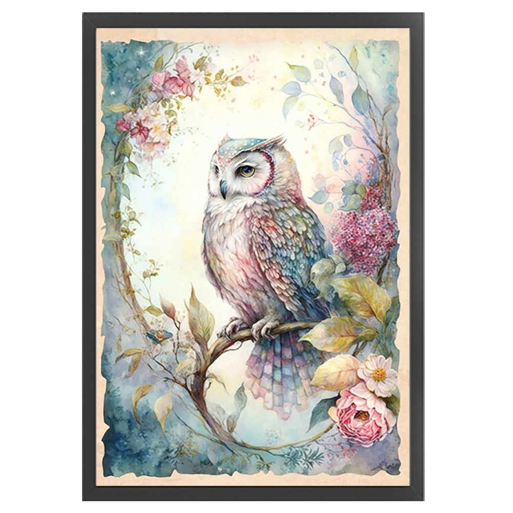 Retro Poster - Owl - 11CT Stamped Cross Stitch 40*60CM