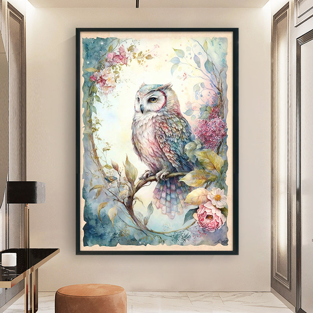 Retro Poster - Owl - 11CT Stamped Cross Stitch 40*60CM