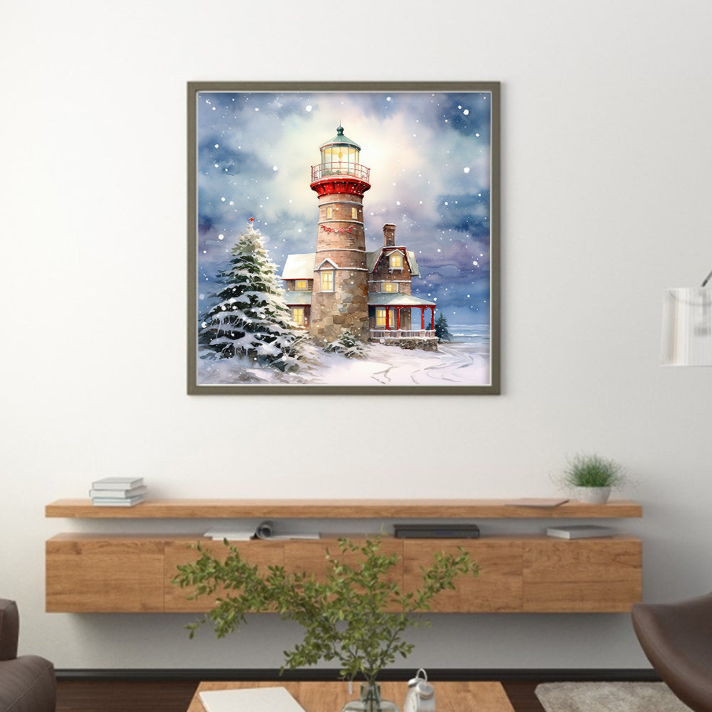 Lighthouse - 11CT Stamped Cross Stitch 50*50CM