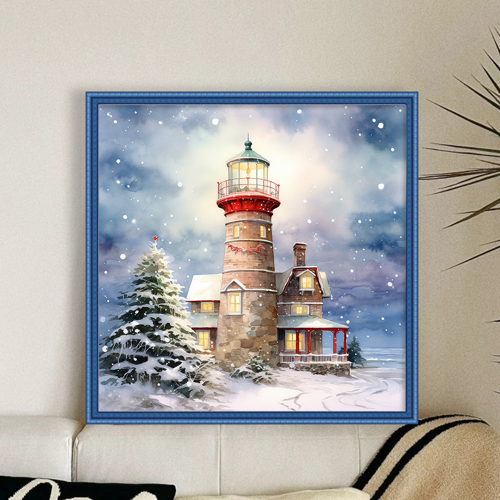 Lighthouse - 11CT Stamped Cross Stitch 50*50CM