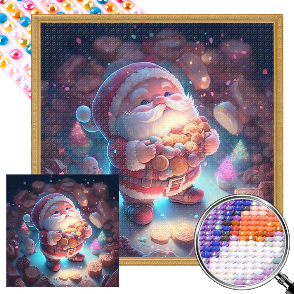 Q Version Of Santa Claus - Full AB Round Drill Diamond Painting 30*30CM