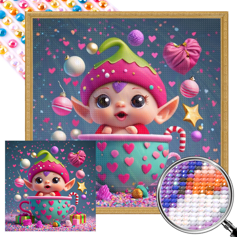 Christmas Doll - Full AB Round Drill Diamond Painting 30*30CM