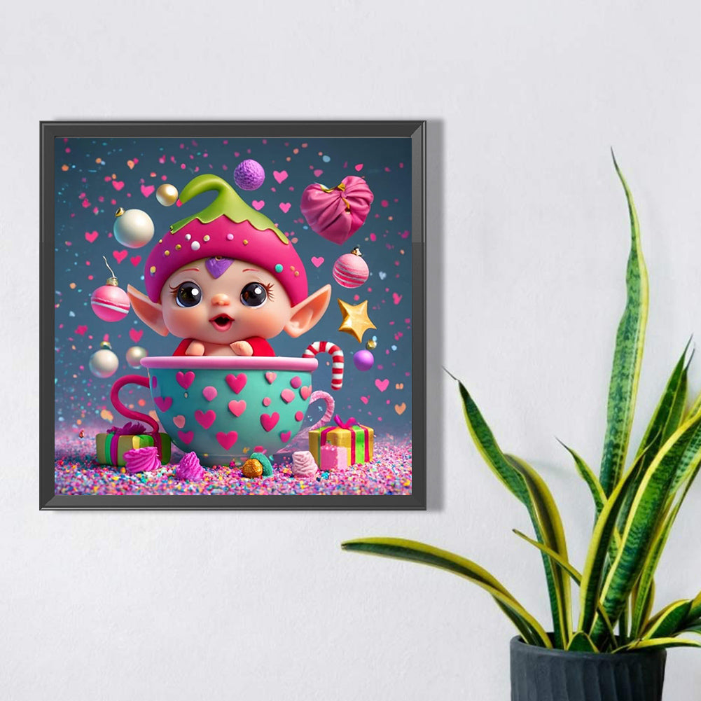 Christmas Doll - Full AB Round Drill Diamond Painting 30*30CM