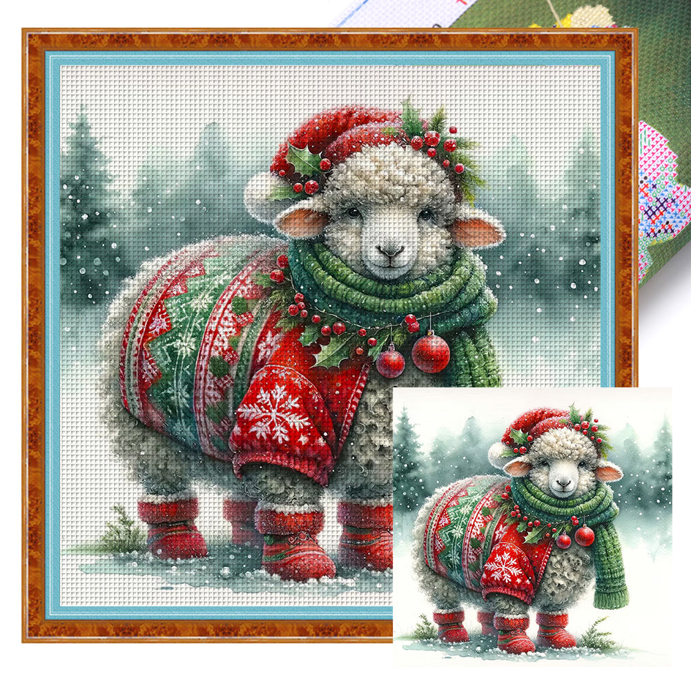 Sheep - 18CT Stamped Cross Stitch 30*30CM