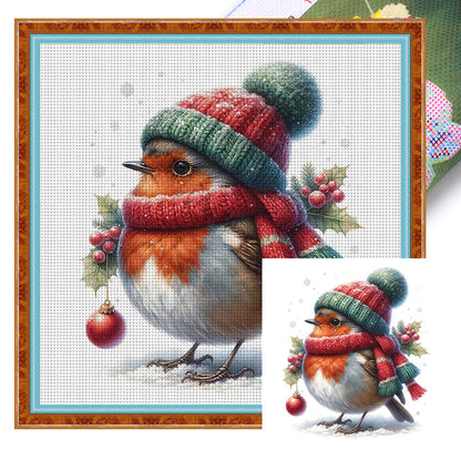 Robin - 18CT Stamped Cross Stitch 30*30CM