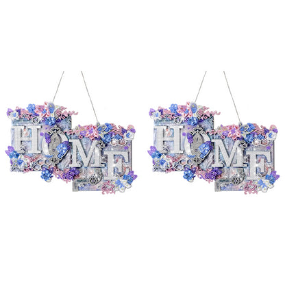 Acrylic Sweet Home Single-Sided Diamond Painting Hanging Pendant for Wall Decor