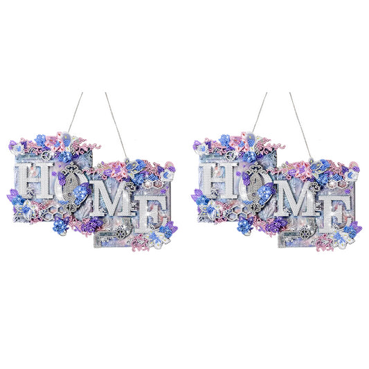 Acrylic Sweet Home Single-Sided Diamond Painting Hanging Pendant for Wall Decor