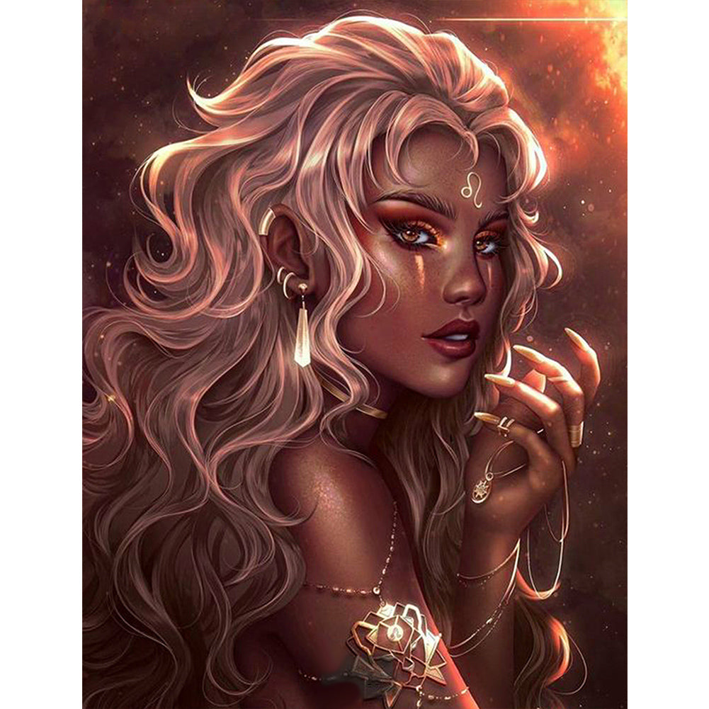 Constellation Girl¡¤Leo - Full Round Drill Diamond Painting 50*60CM