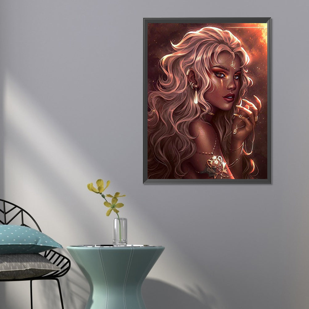 Constellation Girl¡¤Leo - Full Round Drill Diamond Painting 50*60CM