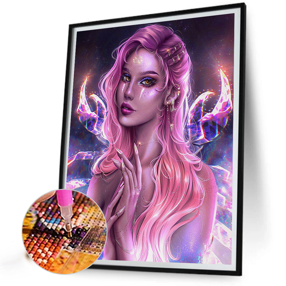 Constellation Girl¡¤Cancer - Full Round Drill Diamond Painting 50*60CM