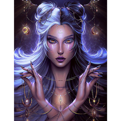 Constellation Girl¡¤Libra - Full Round Drill Diamond Painting 50*60CM