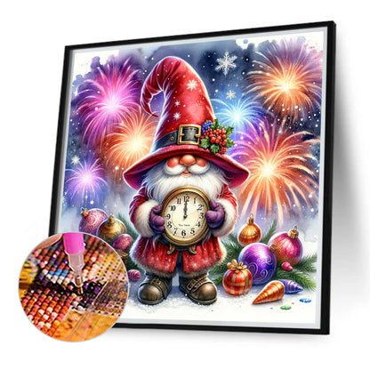 Goblin Clock New Year - Full Round Drill Diamond Painting 40*40CM