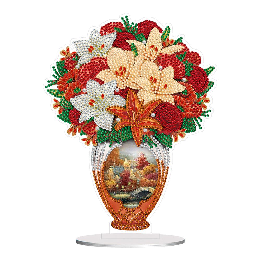 Acrylic Bouquet Diamond Painting Desktop Decorations for Office Desktop Decor