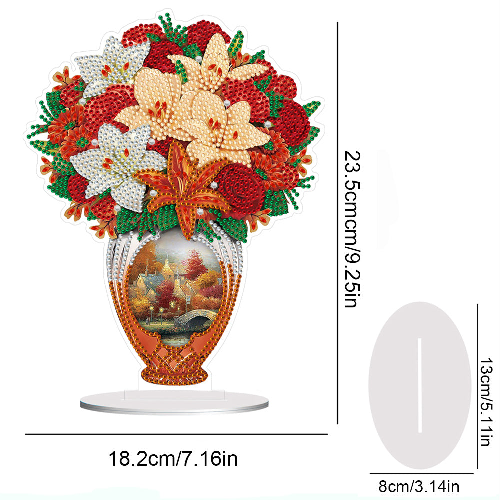 Acrylic Bouquet Diamond Painting Desktop Decorations for Office Desktop Decor