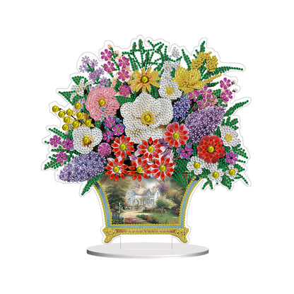 Acrylic Bouquet Diamond Painting Desktop Decorations for Office Desktop Decor